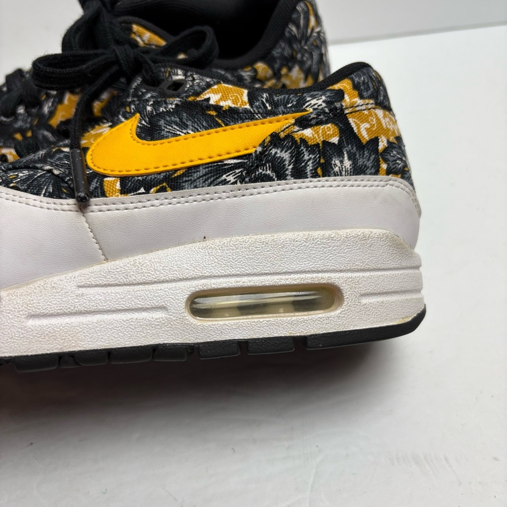Nike Women’s AIR MAX 1 QS 'Floral' - 633737-100 Black Yellow Size 6.5 Tropical - Picture 2 of 12